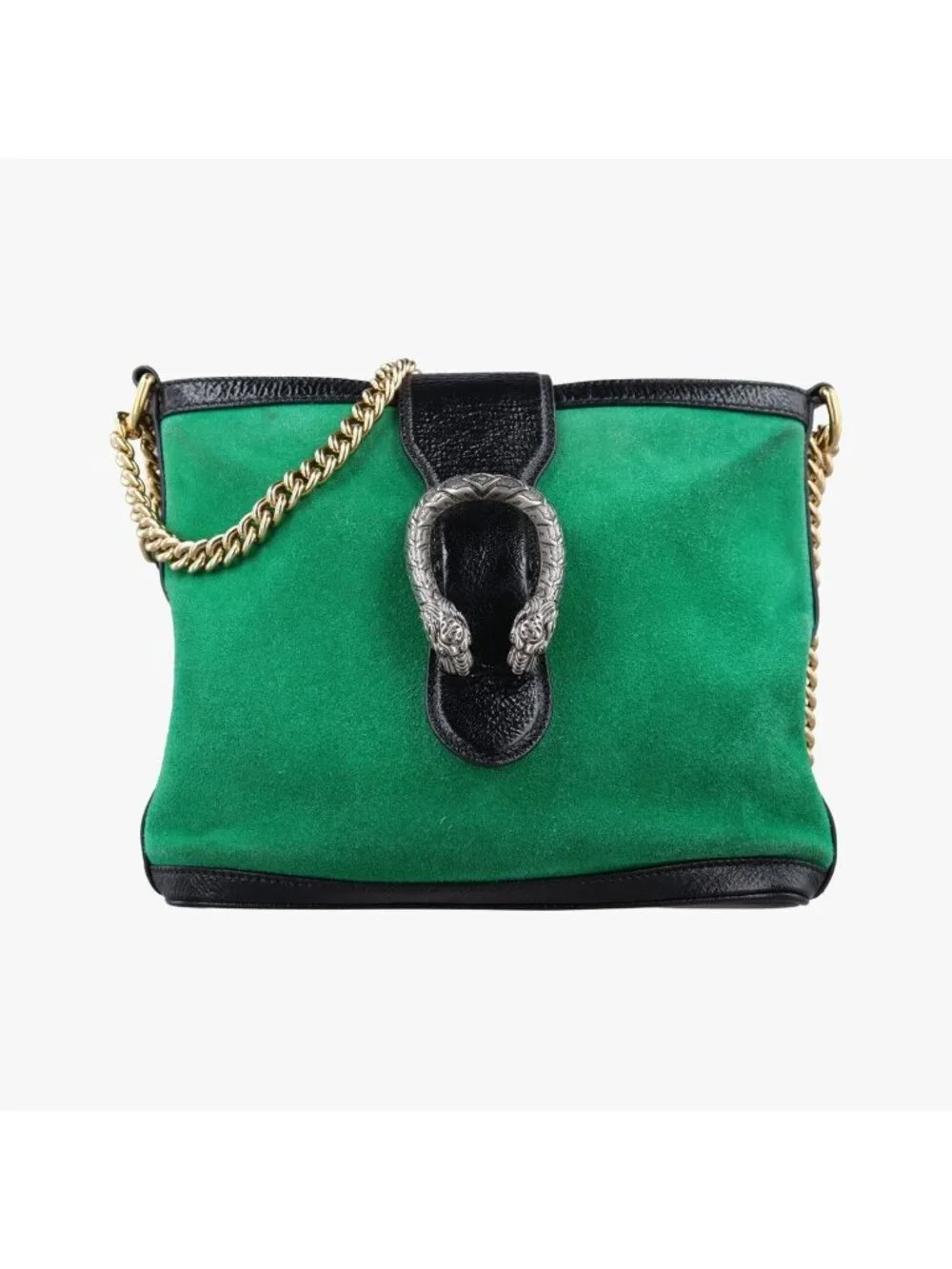 Gucci Dionysus Green Suede Leather Shoulder